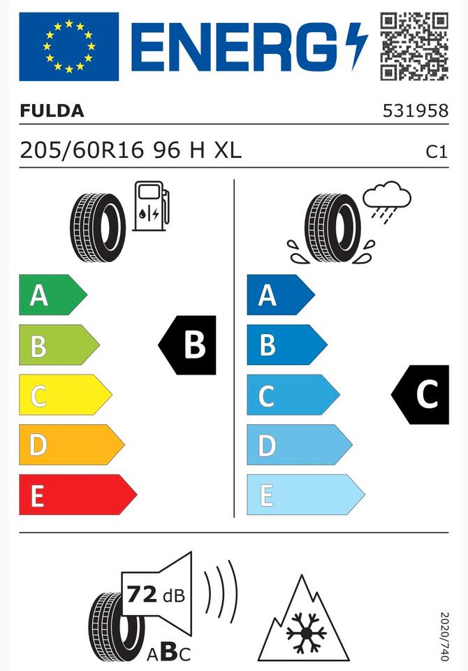 4 X 205/60R16 96H XL FULDA KRISTALL CONTROL HP2 WINTERREIFEN NEU – Bild 4