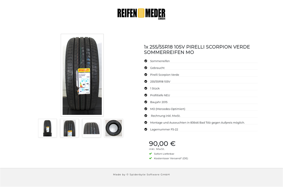 1x 255/55R18 105V PIRELLI SCORPION VERDE SOMMERREIFEN MO #1M5X – Bild 5