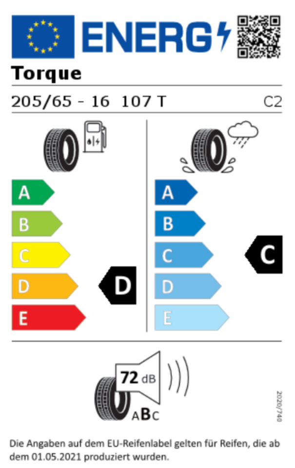 4 x 205/65R16C 107T TORQUE TQ05 SOMMERREIFEN NEU – Bild 3