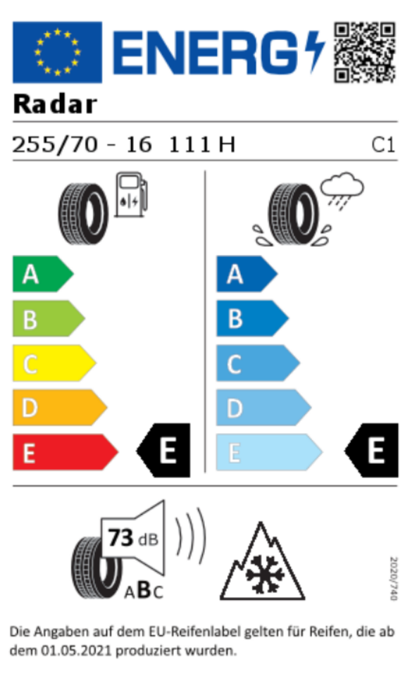 4 X 255/70R16 112H RADAR RENEGADE A/T GANZJAHRESREIFEN NEU – Bild 6