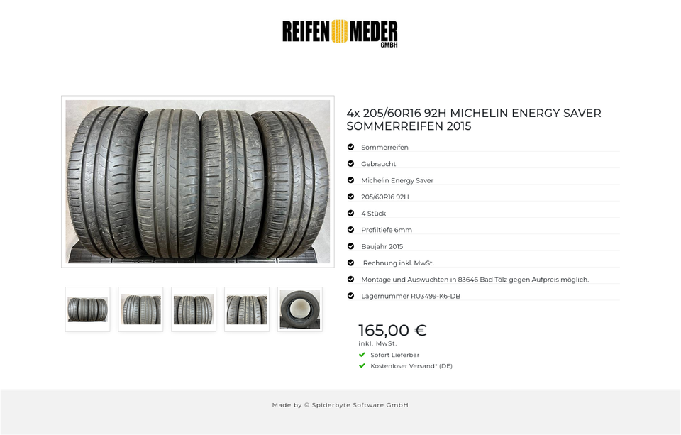 4x 205/60R16 92H MICHELIN ENERGY SAVER SOMMERREIFEN 2015 #9673 – Bild 6