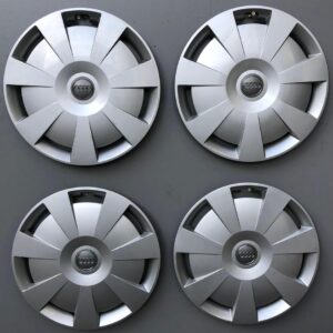 4 ORIGINAL 16" RADKAPPEN AUDI A3 A4 Q2 16 ZOLL RADBLENENDEN #1AUS