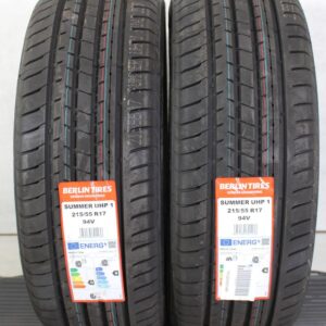 2x 215/55R17 94V BERLIN TIRES SUMMER UHP1 SOMMERREIFEN NEU #1UHU