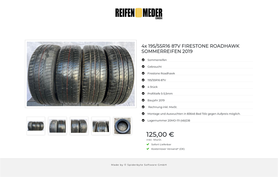 4x 195/55R16 87V FIRESTONE ROADHAWK SOMMERREIFEN 2019 #9125 – Bild 6