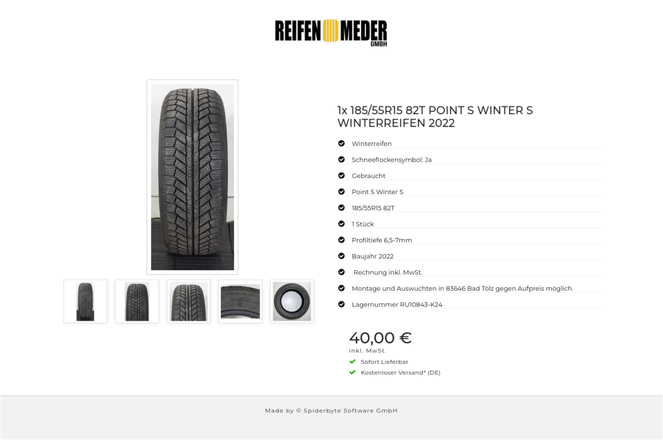 1x 185/55R15 82T POINT S WINTER S WINTERREIFEN 2022 #1SMD – Bild 6