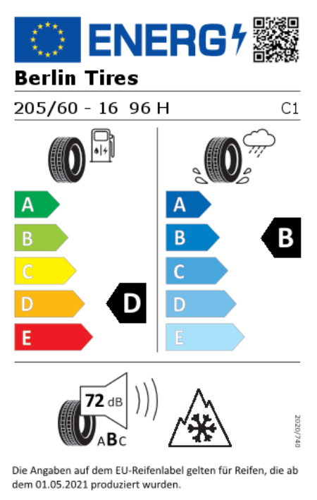 4 X 205/60R16 96H BERLIN TIRE ALL SEASON 1 ALLWETTERREIFEN NEU – Bild 9