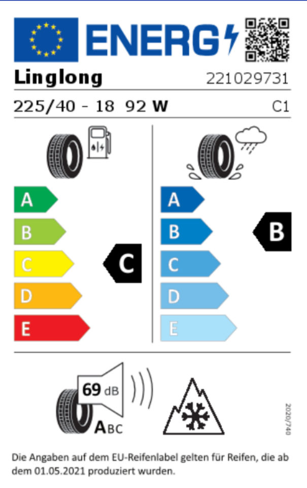 4 X 225/40R18 92W XL LINGLONG GRIP MASTER 4S FP ALLWETTERREIFEN – Bild 5