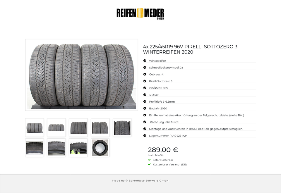 4x 225/45R19 96V PIRELLI SOTTOZERO 3 WINTERREIFEN 2020 #1PVF – Bild 10