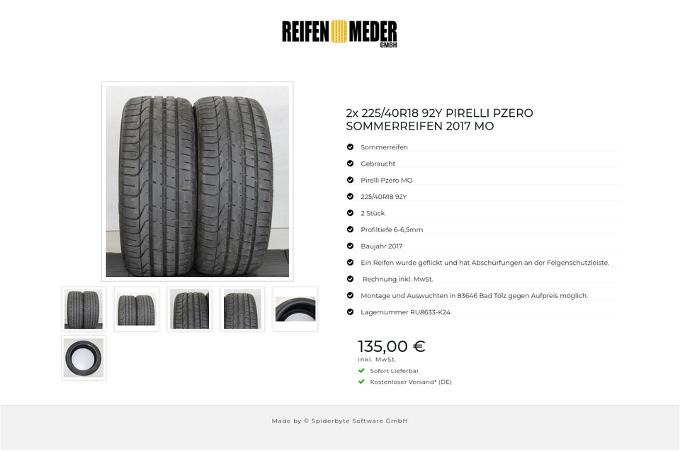 2x 225/40R18 92Y PIRELLI PZERO SOMMERREIFEN 2017 MO #1I9Y – Bild 7