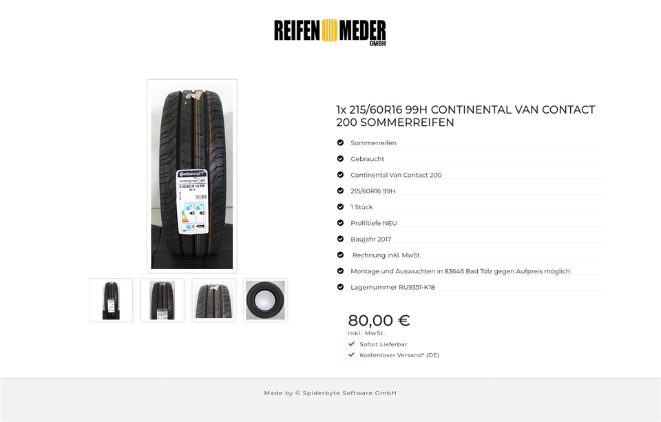 1x 215/60R16 99H CONTINENTAL VAN CONTACT 200 SOMMERREIFEN #1MOP – Bild 5