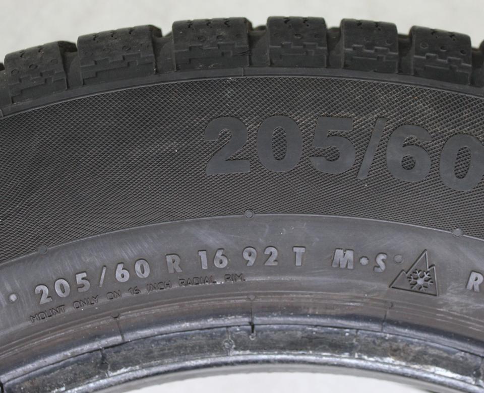 4x 205/60R16 92T CONTINENTAL WINTERREIFEN 2014 FREIHAUS #1S8X – Bild 6