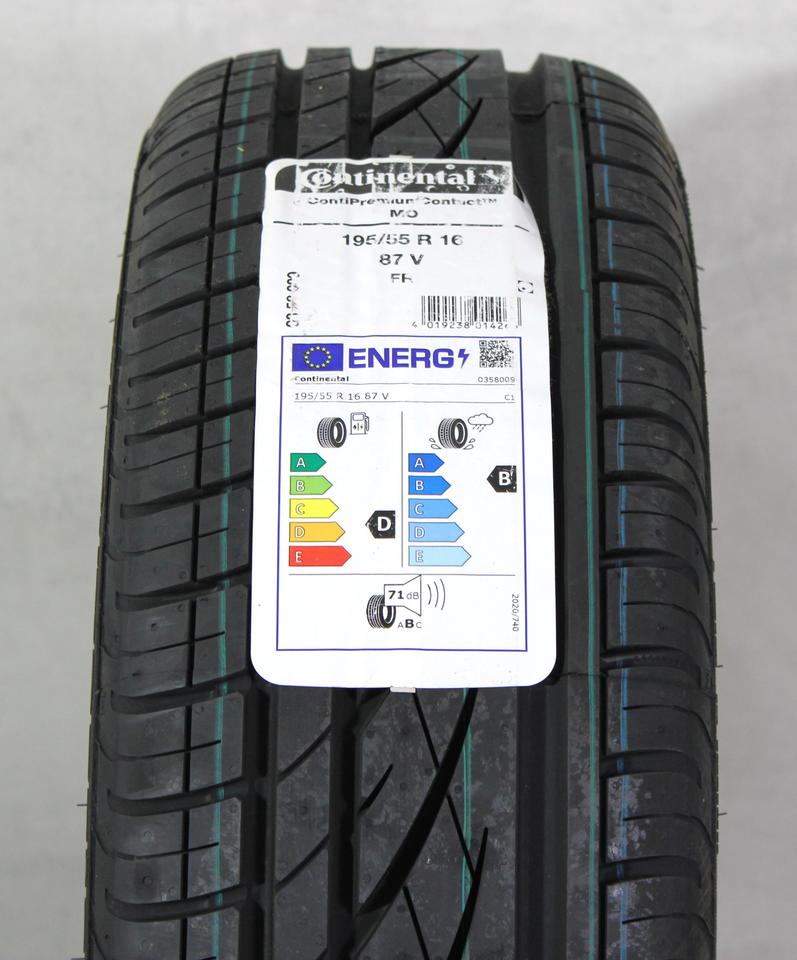 1x 195/55R16 87V CONTINENTAL PREMIUM CONTACT SOMMERREIFEN #1USM – Bild 2