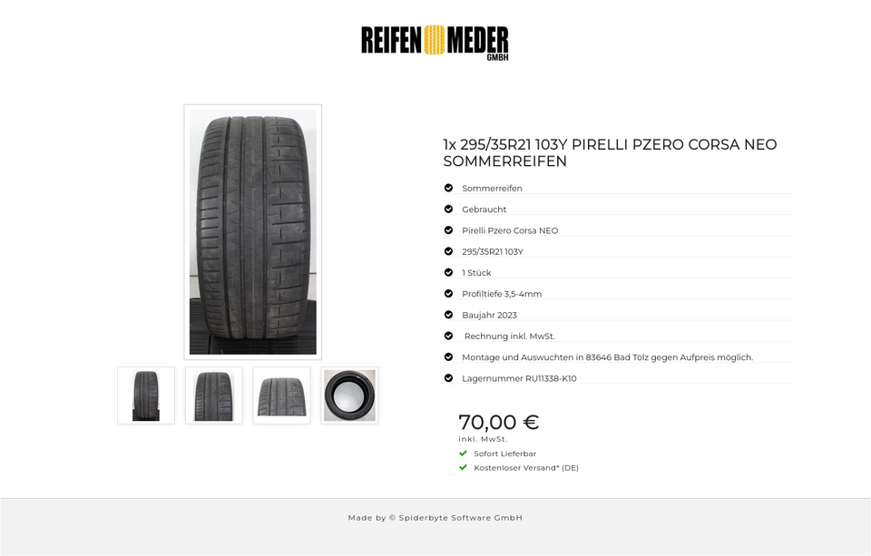 1x 295/35R21 103Y PIRELLI PZERO CORSA NEO SOMMERREIFEN #1VSI – Bild 5