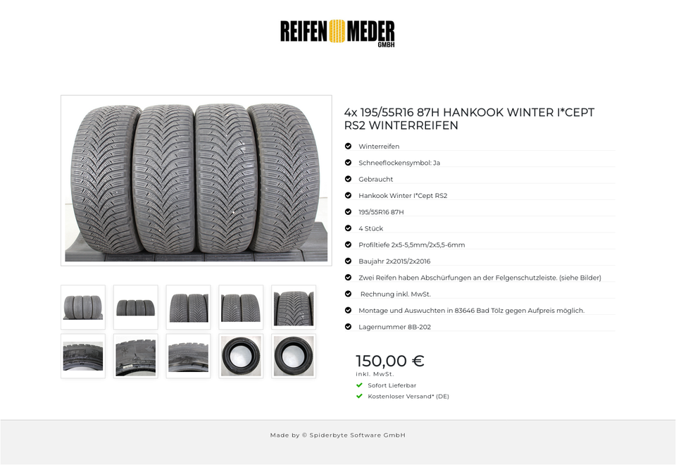 4x 195/55R16 87H HANKOOK WINTER I*CEPT RS2 WINTERREIFEN #1Q4N – Bild 11