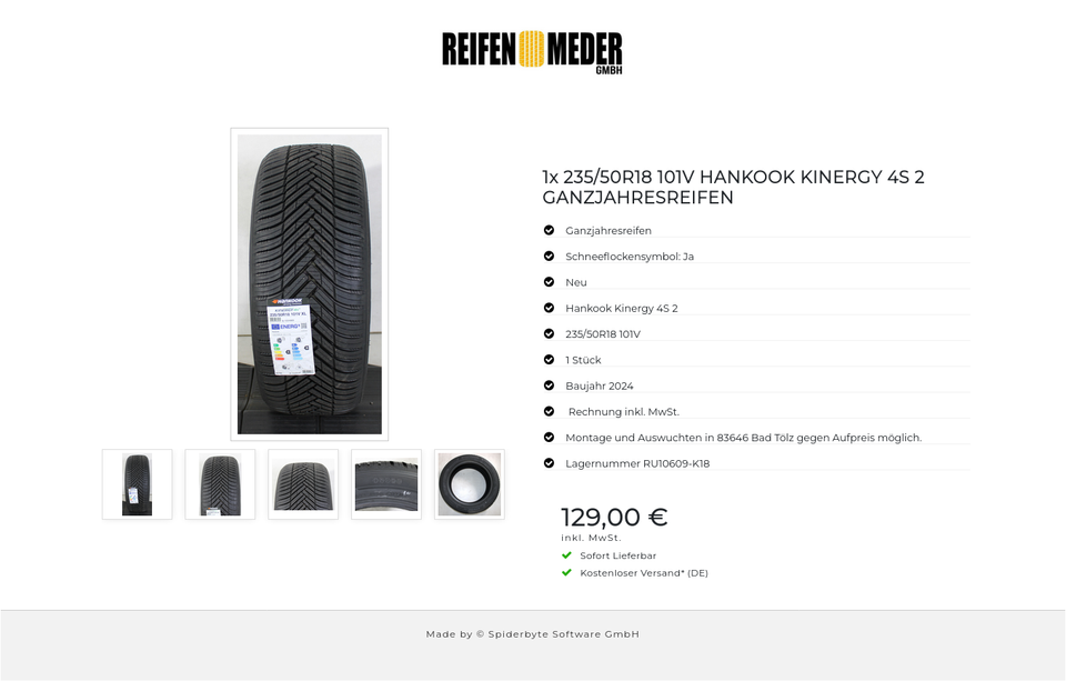 1x 235/50R18 101V HANKOOK KINERGY 4S 2 GANZJAHRESREIFEN #1QSX – Bild 6