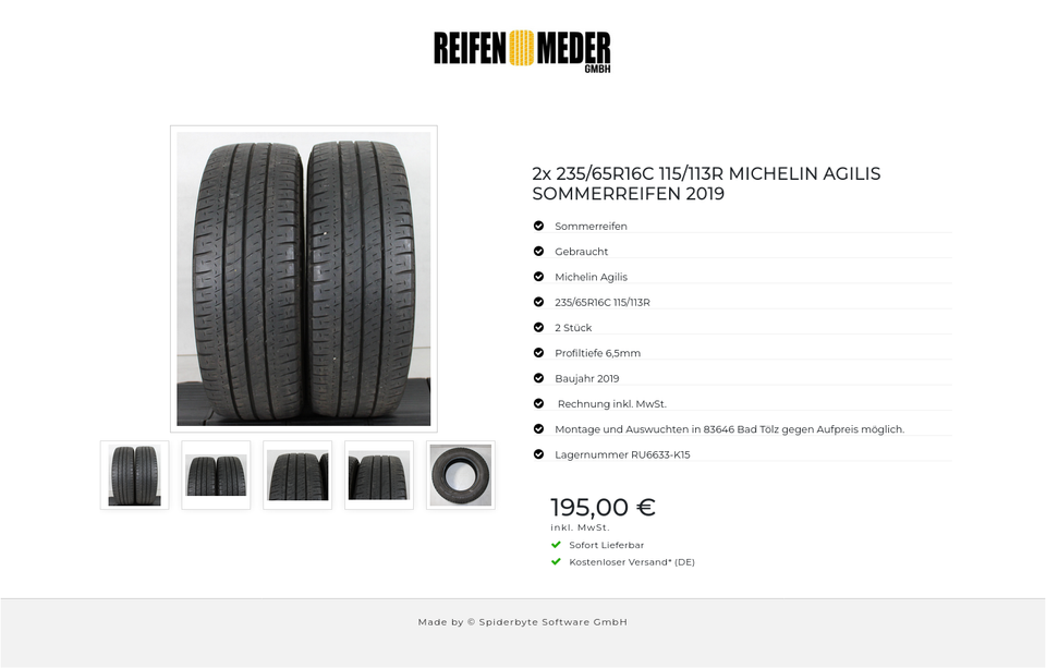 2x 235/65R16C 115/113R MICHELIN AGILIS SOMMERREIFEN 2019 #1AAW – Bild 6