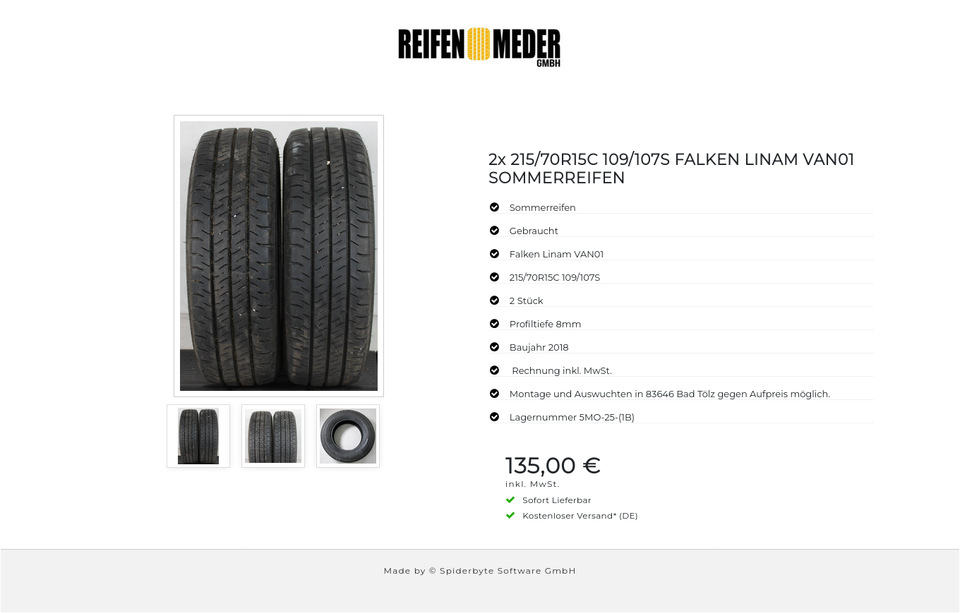 2x 215/70R15C 109/107S FALKEN LINAM VAN01 SOMMERREIFEN #15TI – Bild 4