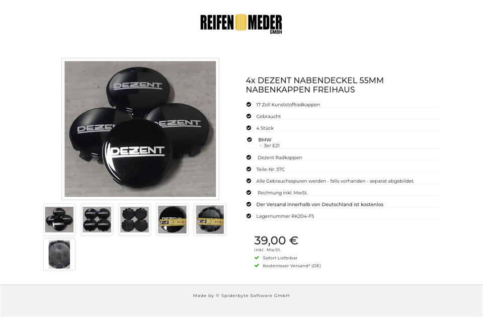 4x DEZENT NABENDECKEL 55MM NABENKAPPEN FREIHAUS #201C – Bild 7