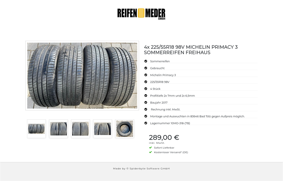 4x 225/55R18 98V MICHELIN PRIMACY 3 SOMMERREIFEN FREIHAUS #12DL – Bild 6