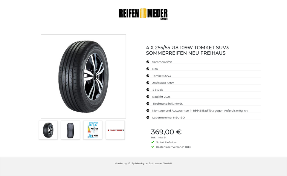 4 X 255/55R18 109W TOMKET SUV3 SOMMERREIFEN NEU FREIHAUS #1LQC – Bild 5
