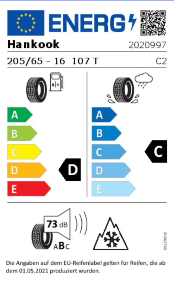 4 x 205/65R16C 107T HANKOOK WINTER I*CEPT LV WINTERREIFEN NEU – Bild 7