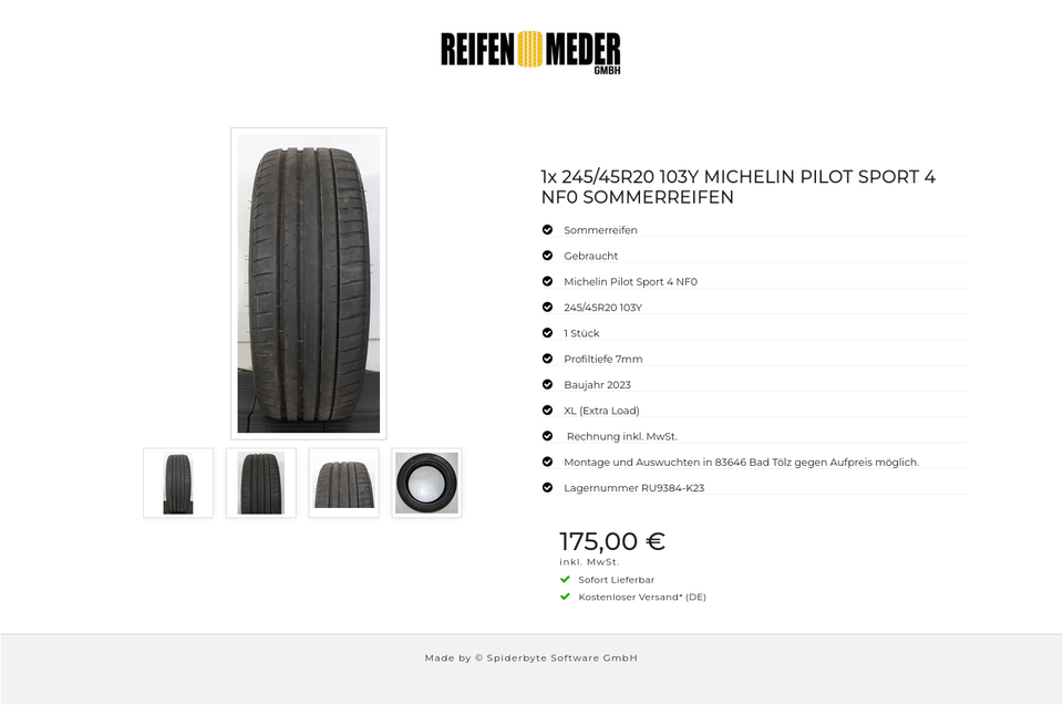 1x 245/45R20 103Y MICHELIN PILOT SPORT 4 NF0 SOMMERREIFEN #1MSI – Bild 5