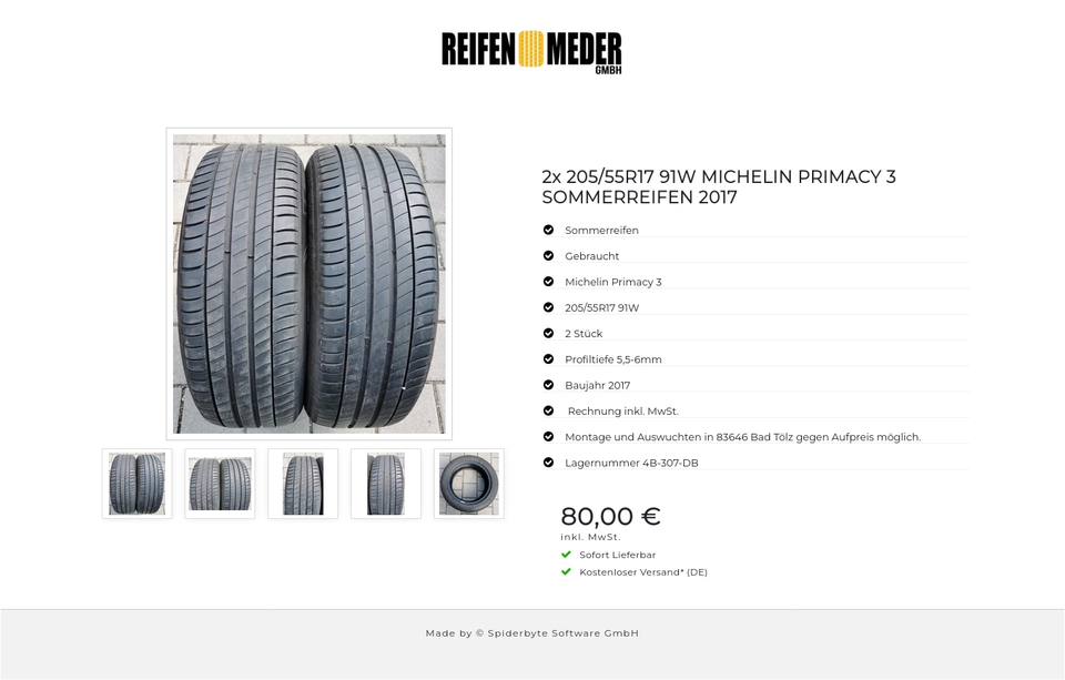 2x 205/55R17 91W MICHELIN PRIMACY 3 SOMMERREIFEN 2017 #13WF – Bild 6