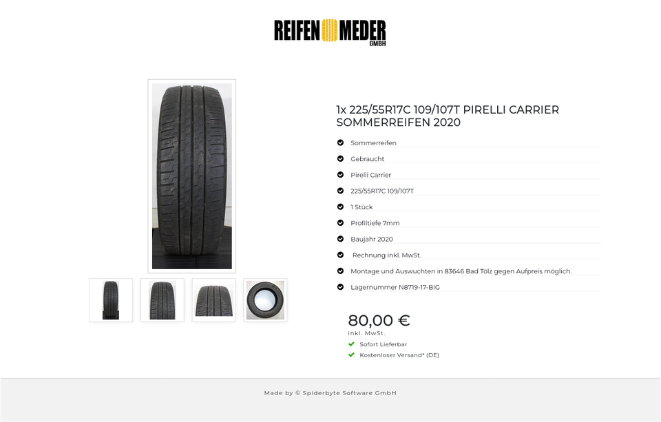 1x 225/55R17C 109/107T PIRELLI CARRIER SOMMERREIFEN 2020 #1IIJ – Bild 5