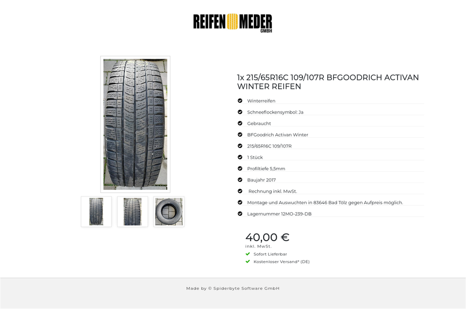 1x 215/65R16C 109/107R BFGOODRICH ACTIVAN WINTER REIFEN #8832 – Bild 4