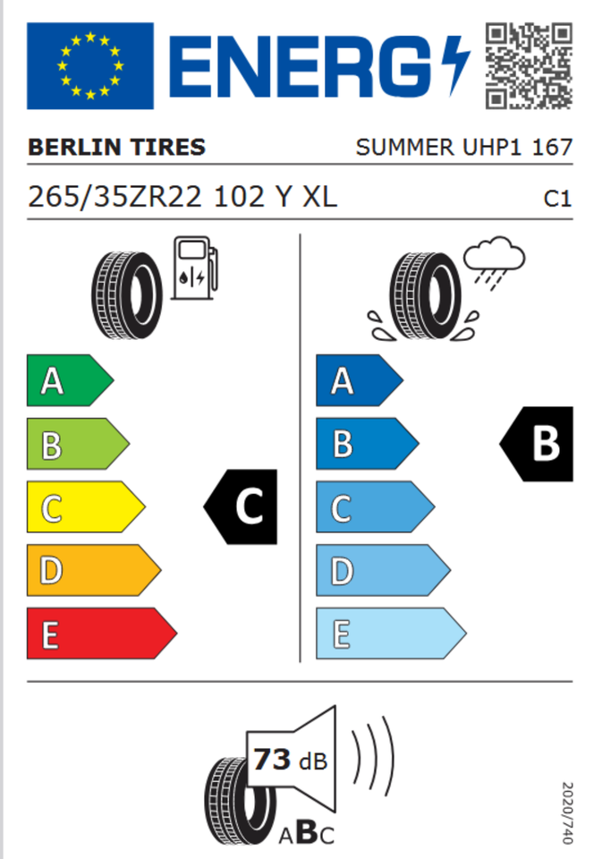 4 X 265/35R22 102Y XL BERLIN TIRES SUMMER UHP1 SOMMERREIFEN NEU – Bild 6