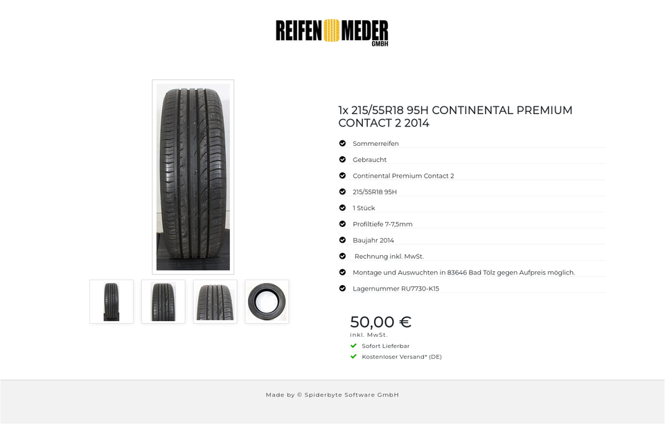 1x 215/55R18 95H CONTINENTAL PREMIUM CONTACT 2 2014 #1DQW – Bild 5
