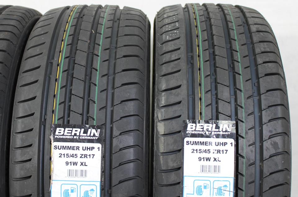 4x 215/45R17 91W BERLIN TIRES SUMMER UHP1 SOMMERREIFEN XL #1M2F – Bild 4