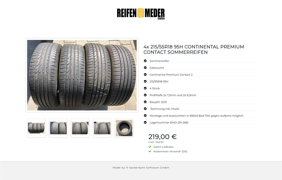 4x 215/55R18 95H CONTINENTAL PREMIUM CONTACT SOMMERREIFEN #2997 – Bild 6
