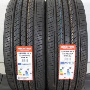 2x 225/45R17 94W BERLIN TIRES SUMMER HP1 SOMMERREIFEN NEU #1UGZ