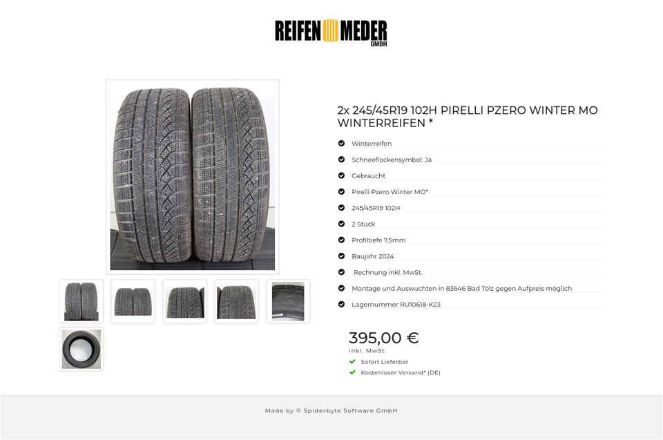 2x 245/45R19 102H PIRELLI PZERO WINTER MO WINTERREIFEN * #1QTT – Bild 7