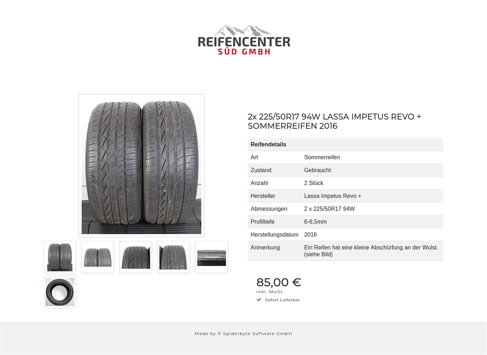 2x 225/50R17 94W LASSA IMPETUS REVO + SOMMERREIFEN 2016 #1WIX – Bild 7