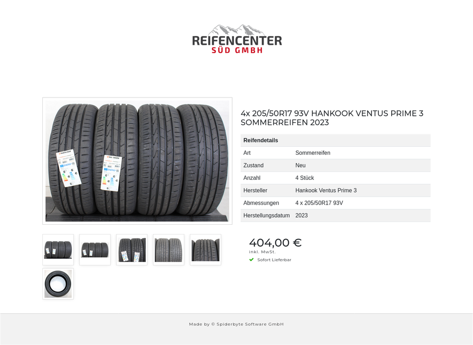 4x 205/50R17 93V HANKOOK VENTUS PRIME 3 SOMMERREIFEN 2023 #1FYZ – Bild 7