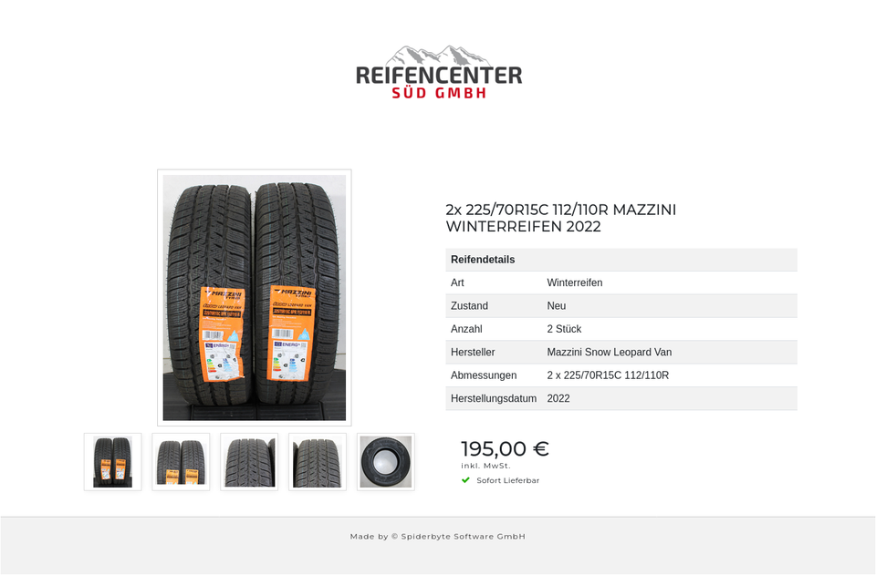 2x 225/70R15C 112/110R MAZZINI WINTERREIFEN 2022 #1JGH – Bild 6