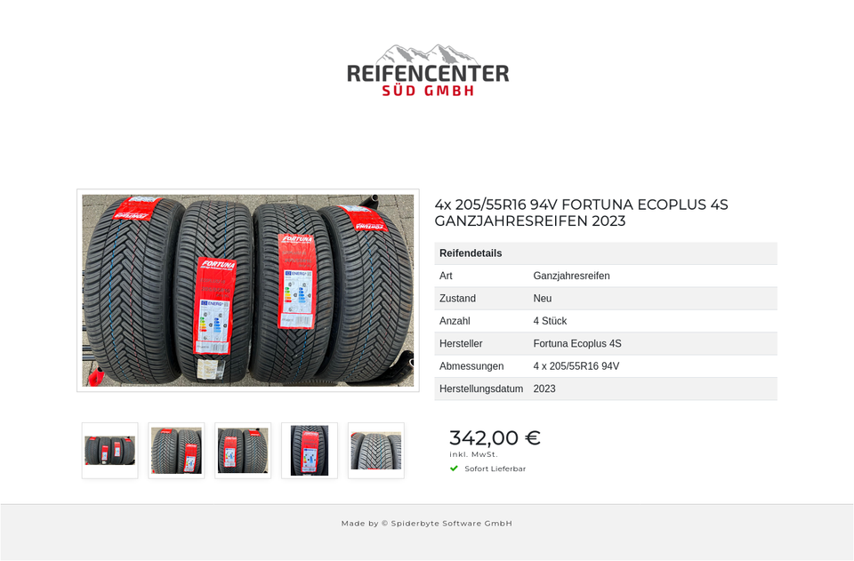 4x 205/55R16 94V FORTUNA ECOPLUS 4S GANZJAHRESREIFEN 2023 #1N3K – Bild 6