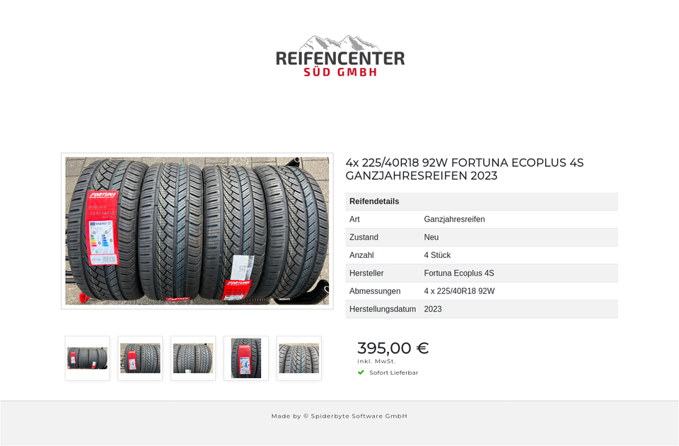 4x 225/40R18 92W FORTUNA ECOPLUS 4S GANZJAHRESREIFEN 2023 #1N3J – Bild 6