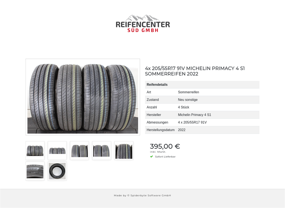 4x 205/55R17 91V MICHELIN PRIMACY 4 S1 SOMMERREIFEN 2022 #243F – Bild 8