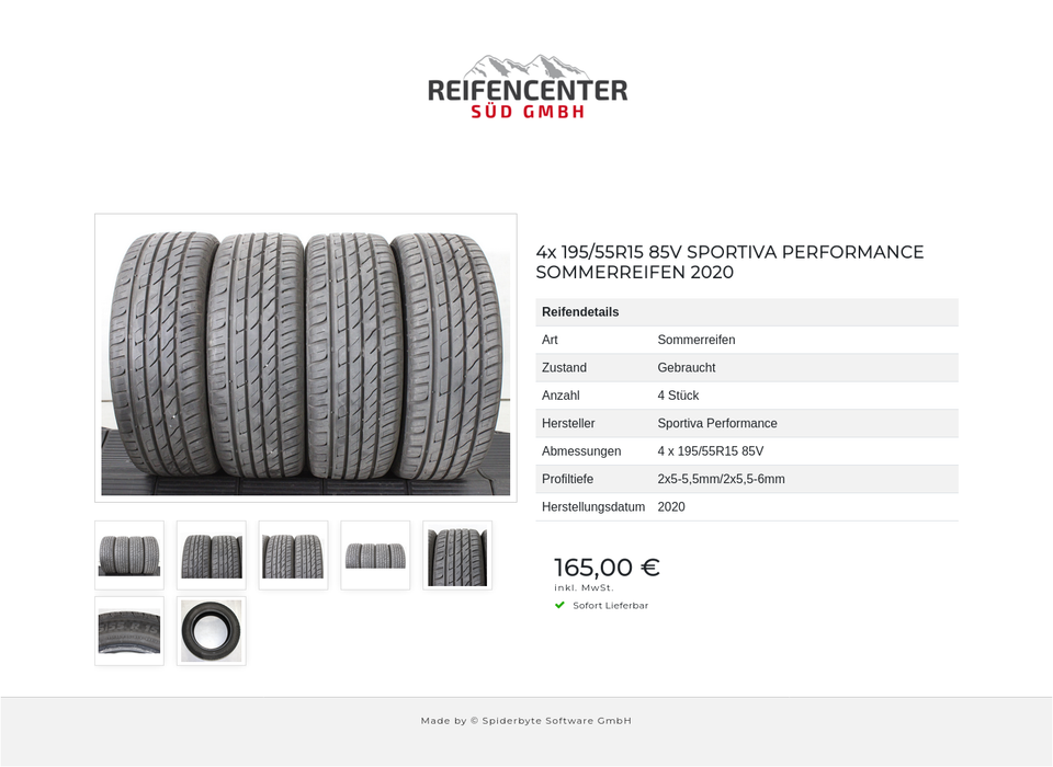 4x 195/55R15 85V SPORTIVA PERFORMANCE SOMMERREIFEN 2020 #23DQ – Bild 8