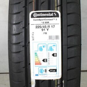 1x 225/45R17 91Y CONTINENTAL SPORT CONTACT 3 RUNFLAT 2019 #26EB