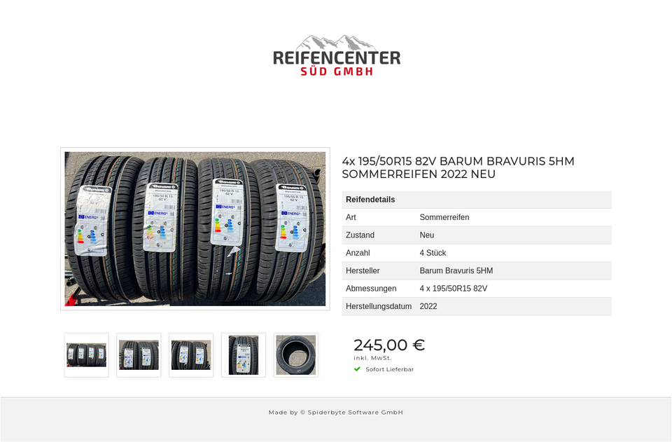 4x 195/50R15 82V BARUM BRAVURIS 5HM SOMMERREIFEN 2022 NEU #1WDN – Bild 6