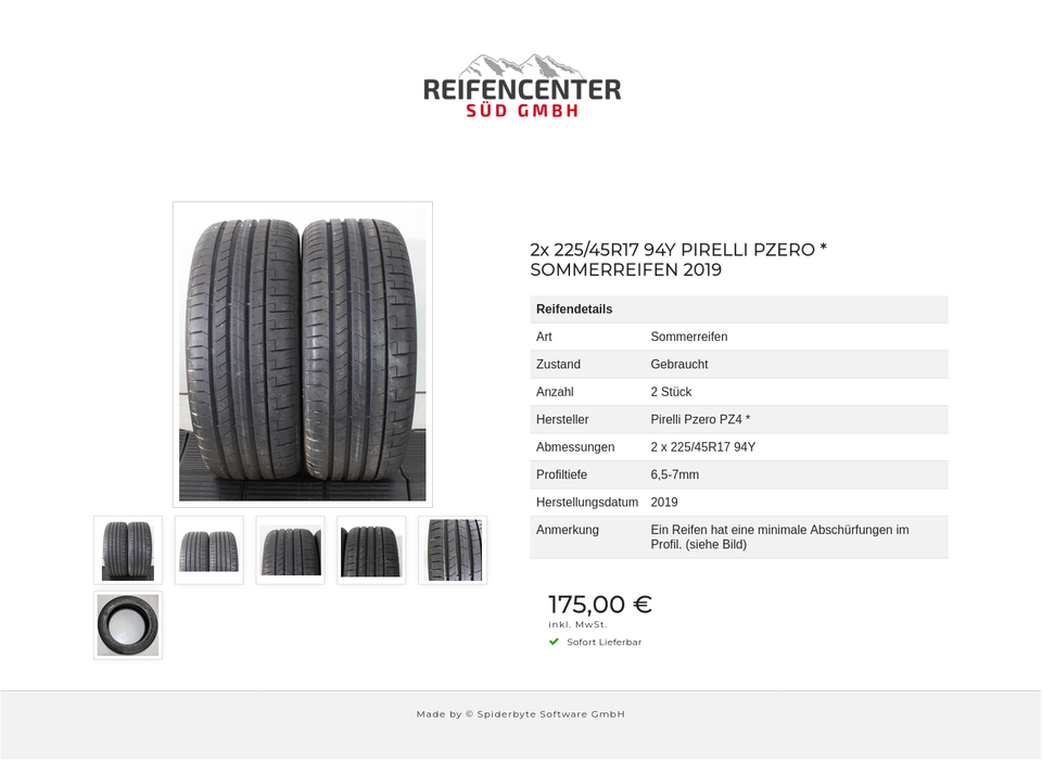 2x 225/45R17 94Y PIRELLI PZERO * SOMMERREIFEN 2019 #20AJ – Bild 7