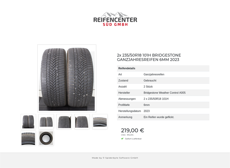 2x 235/50R18 101H BRIDGESTONE GANZJAHRESREIFEN 6MM 2023 #22HF – Bild 8