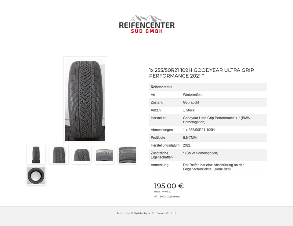 1x 255/50R21 109H GOODYEAR ULTRA GRIP PERFORMANCE 2021 * #22BD – Bild 7