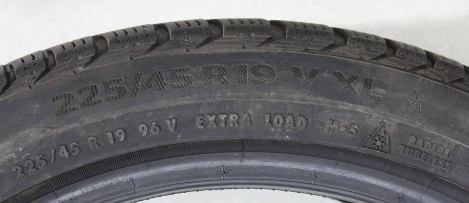 2x 225/45R19 96V CONTINENTAL WINTERREIFEN RUNFLAT 2018 XL #22ZS – Bild 5