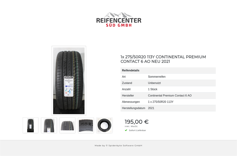 1x 275/50R20 113Y CONTINENTAL PREMIUM CONTACT 6 AO NEU 2021 #24AY – Bild 6