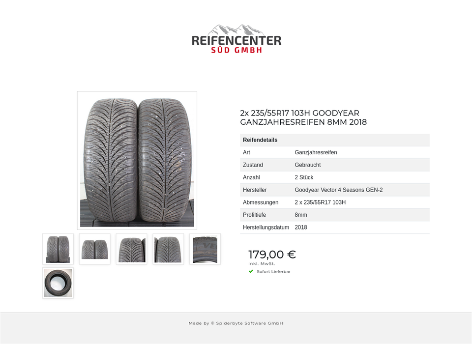 2x 235/55R17 103H GOODYEAR GANZJAHRESREIFEN 8MM 2018 #1W5P – Bild 7